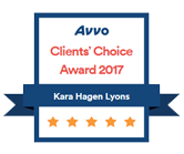 Avvo Clients' Choice Award 2017 | Kara Hagen Lyons | 5 Stars